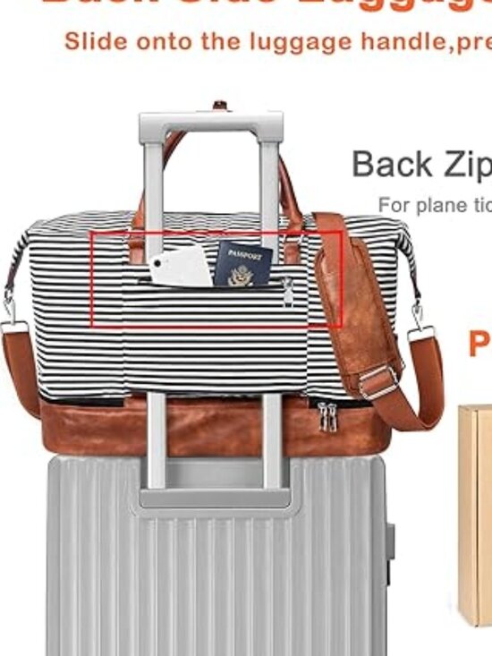 Weekender Bags for Women, 21" Weekender Travel Set. 3pcs - Picture 5 of 5